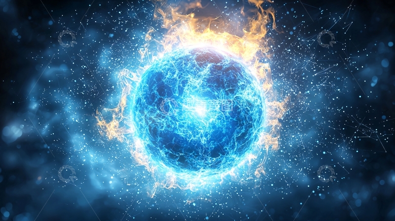 高清大图下载【趣麦麦图】冰火两重天星球