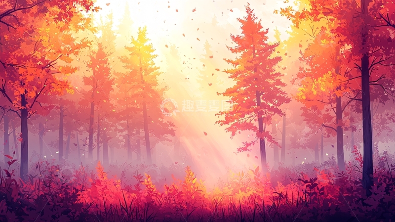 高清大图下载【趣麦麦图】秋季森林