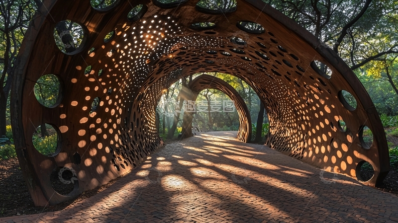 高清大图下载【趣麦麦图】森林金属拱门