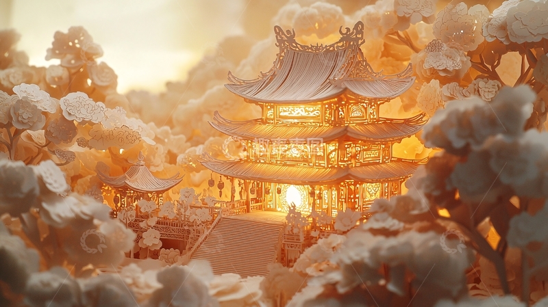 高清大图下载【趣麦麦图】微型古典园林建筑