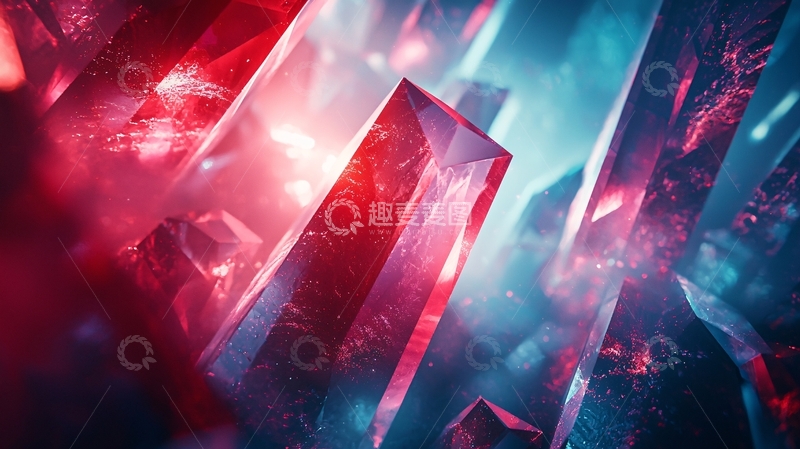 高清大图下载【趣麦麦图】红蓝水晶能量体