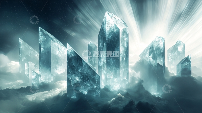 高清大图下载【趣麦麦图】冰晶城市