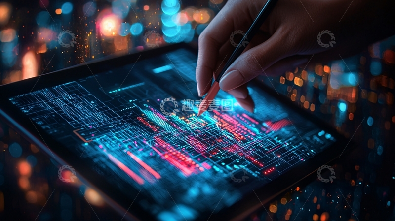 高清大图下载【趣麦麦图】黑暗炫酷科技感平板