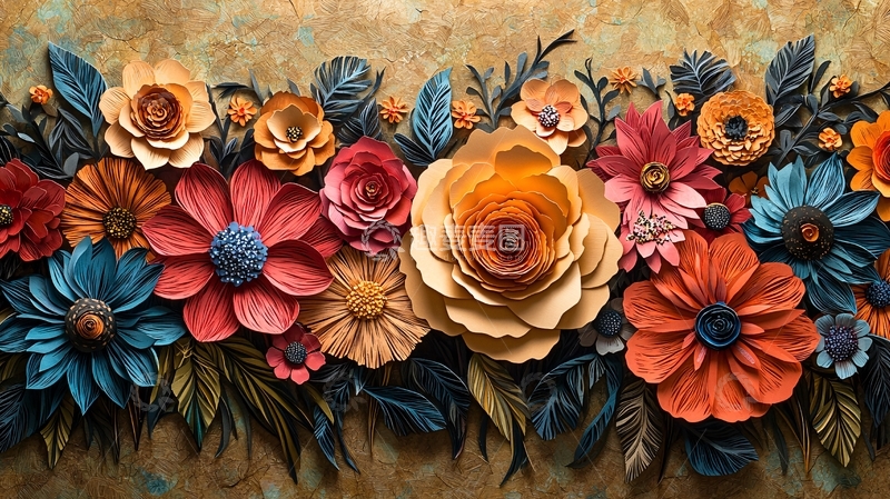 高清大图下载【趣麦麦图】纸艺花卉27