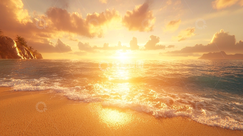 高清大图下载【趣麦麦图】海边日落风景