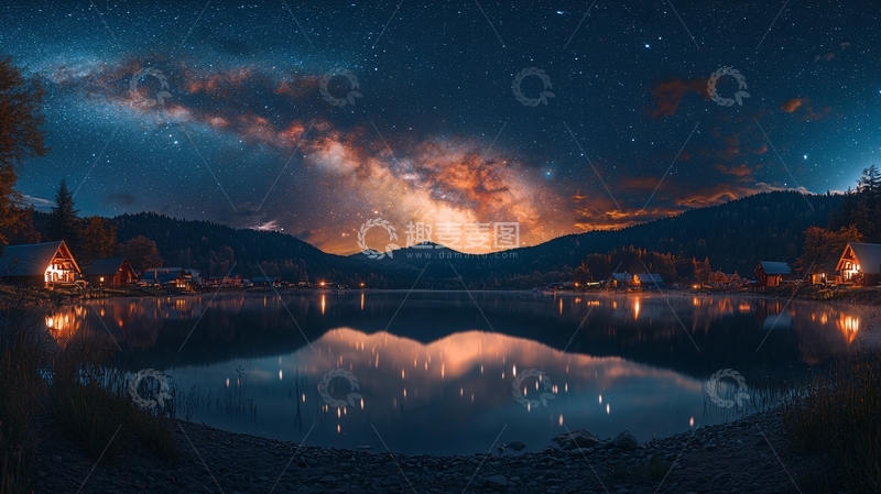 高清大图下载【趣麦麦图】星空倒影