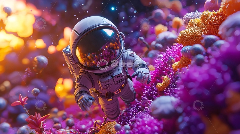 高清大图下载【趣麦麦图】太空宇航员