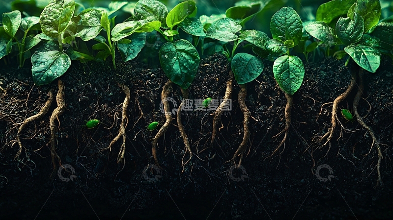高清大图下载【趣麦麦图】植物根系特写