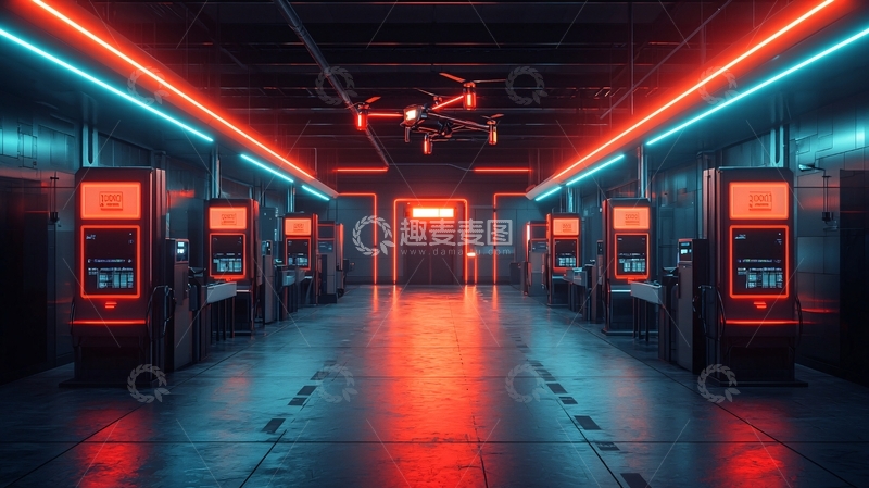 高清大图下载【趣麦麦图】未来科技感走廊