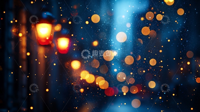 高清大图下载【趣麦麦图】冬夜街景