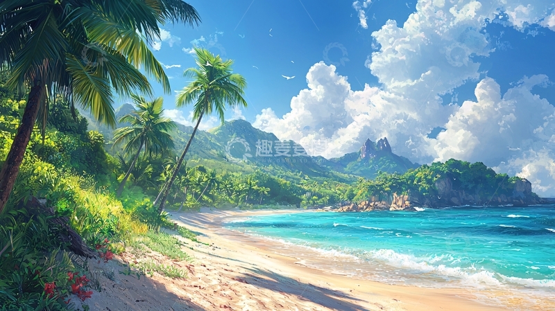 高清大图下载【趣麦麦图】热带海滩风光