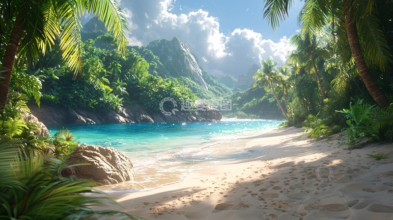 高清大图下载【趣麦麦图】热带天堂海滩