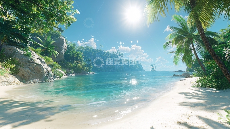高清大图下载【趣麦麦图】热带海滩风景