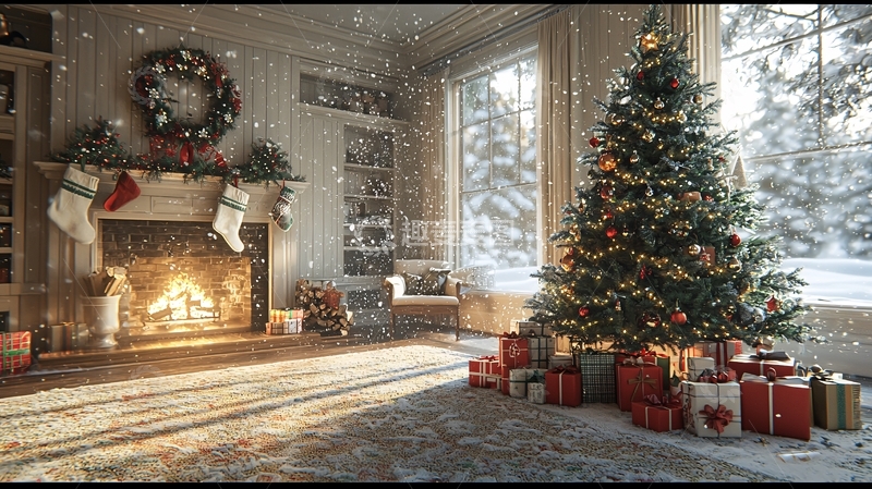 温馨舒适的圣诞节客厅