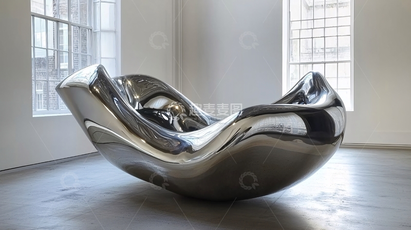 高清大图下载【趣麦麦图】光滑金属雕塑
