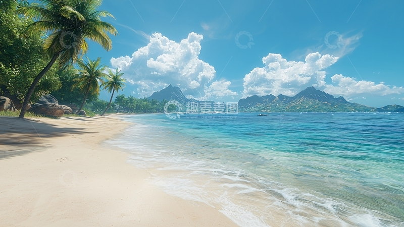 高清大图下载【趣麦麦图】热带海滩风景图