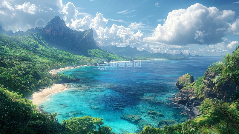 高清大图下载【趣麦麦图】碧海蓝天海岛风光