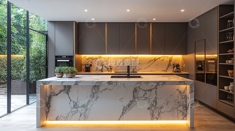 高清大图下载【趣麦麦图】现代轻奢厨房设计