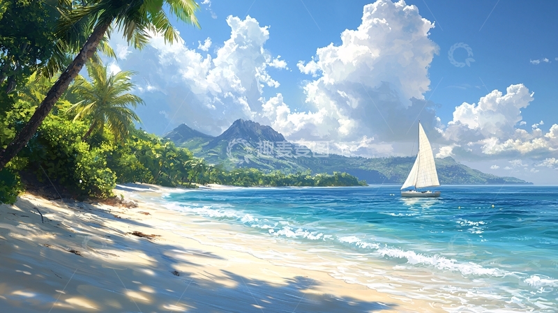 高清大图下载【趣麦麦图】热带海滩风景图