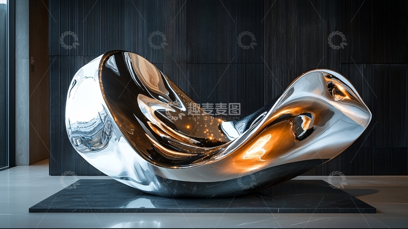 高清大图下载【趣麦麦图】光滑金属雕塑