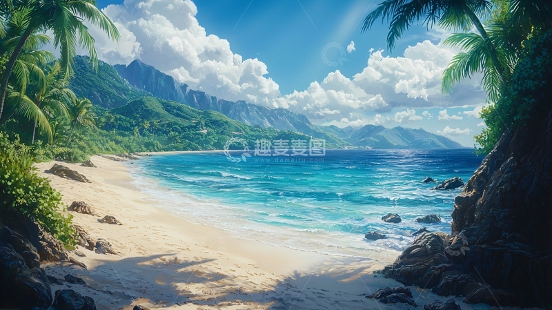 高清大图下载【趣麦麦图】热带海滩风景