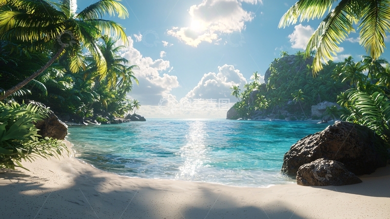 高清大图下载【趣麦麦图】热带海滩风景图