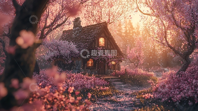 高清大图下载【趣麦麦图】春日小屋