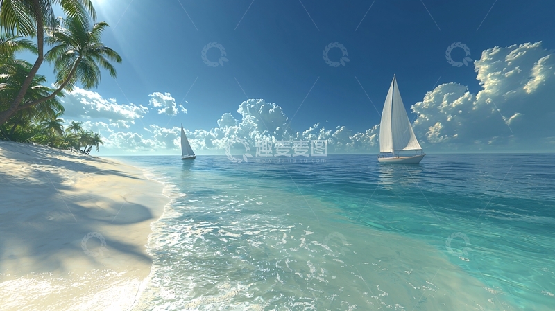 高清大图下载【趣麦麦图】热带海滩风景