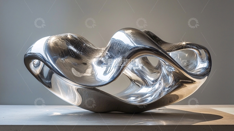 高清大图下载【趣麦麦图】抽象金属雕塑