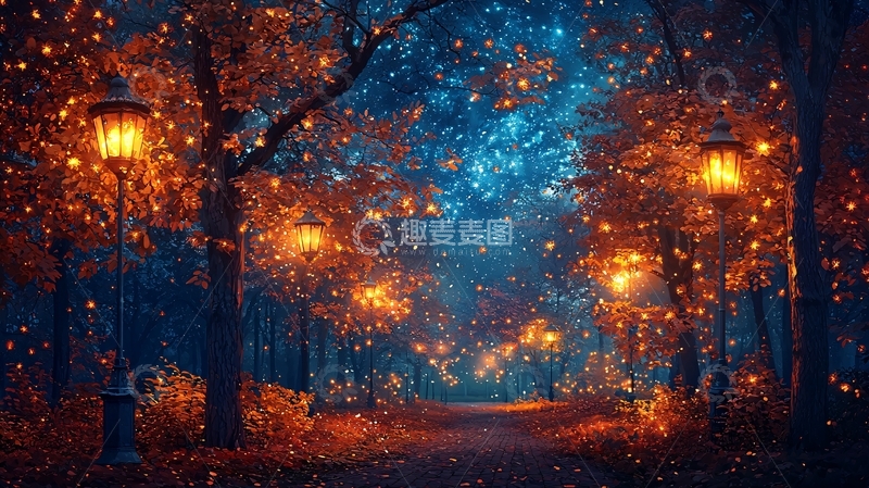 高清大图下载【趣麦麦图】梦幻森林小路109