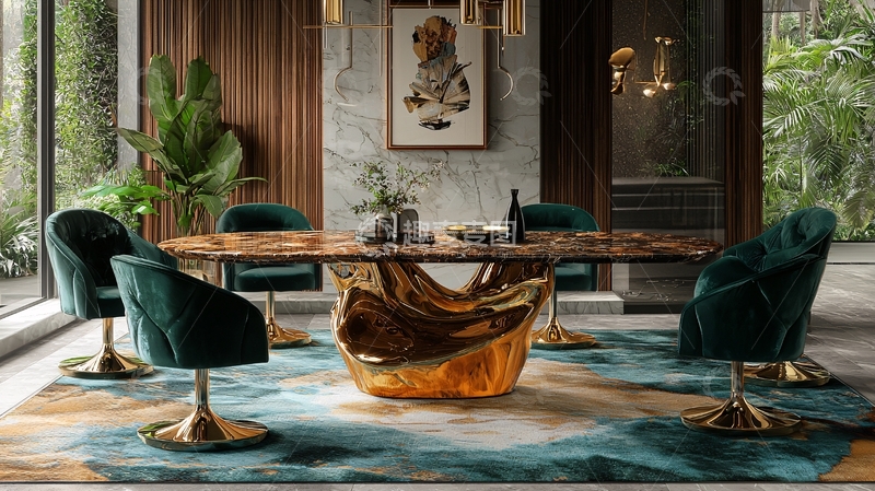 高清大图下载【趣麦麦图】奢华现代餐厅设计