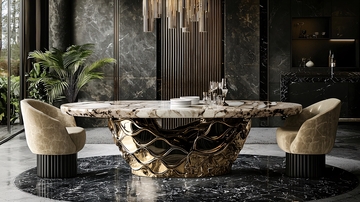 奢华现代化大理石餐桌
