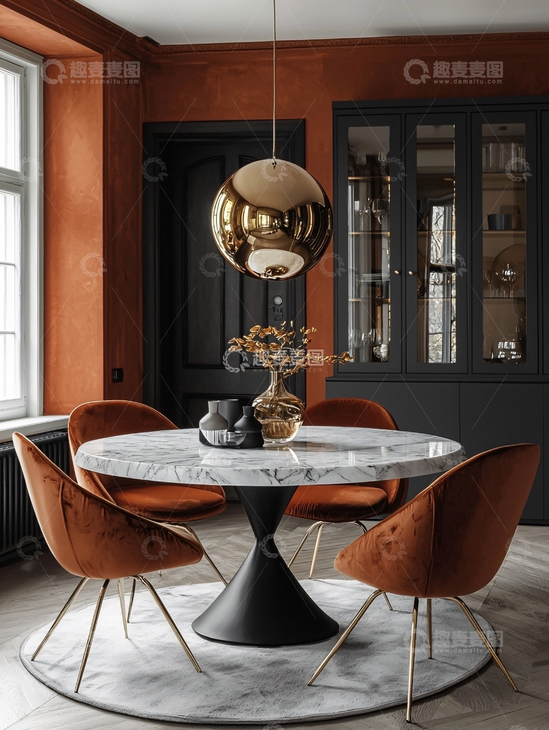 高清大图下载【趣麦麦图】现代轻奢餐厅设计