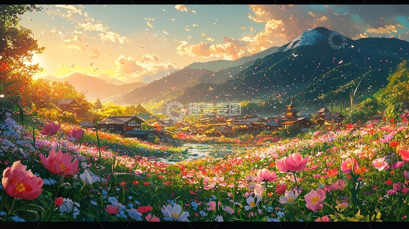 高清大图下载【趣麦麦图】梦幻田园风光