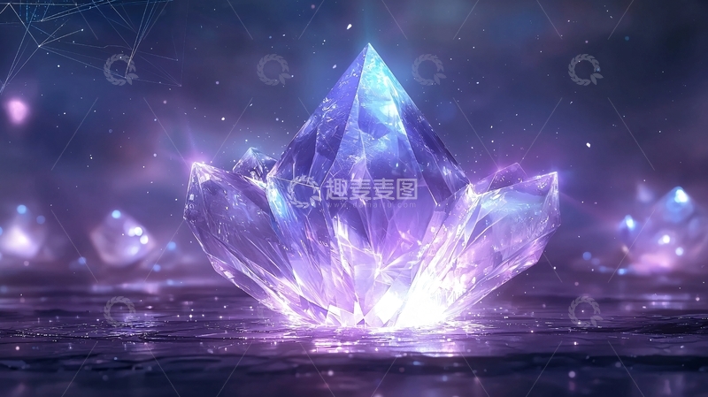 高清大图下载【趣麦麦图】紫色水晶