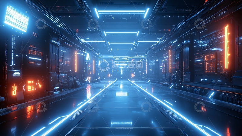 高清大图下载【趣麦麦图】科幻未来感隧道