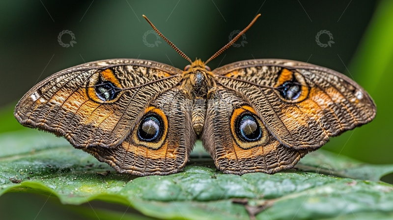 高清大图下载【趣麦麦图】棕色蝴蝶高清特写