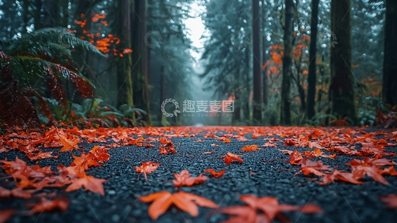 高清大图下载【趣麦麦图】秋日森林小路