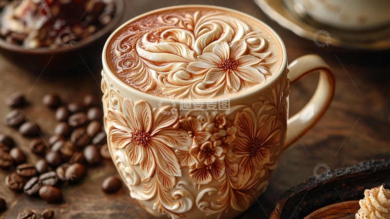 高清大图下载【趣麦麦图】咖啡拉花