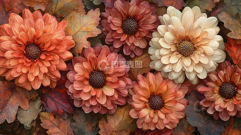 高清大图下载【趣麦麦图】秋季花朵背景