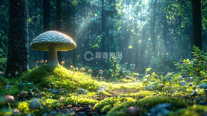 高清大图下载【趣麦麦图】森林蘑菇
