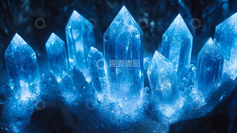 高清大图下载【趣麦麦图】-蓝色晶体