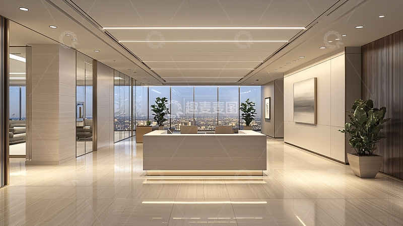 高清大图下载【趣麦麦图】现代简约高端写字楼前台