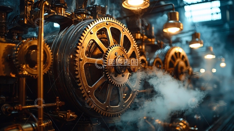 高清大图下载【趣麦麦图】蒸汽朋克齿轮机械