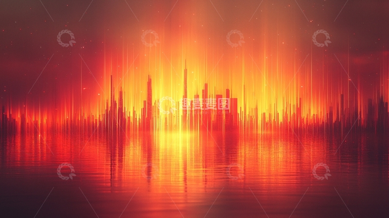 高清大图下载【趣麦麦图】火海中的城市
