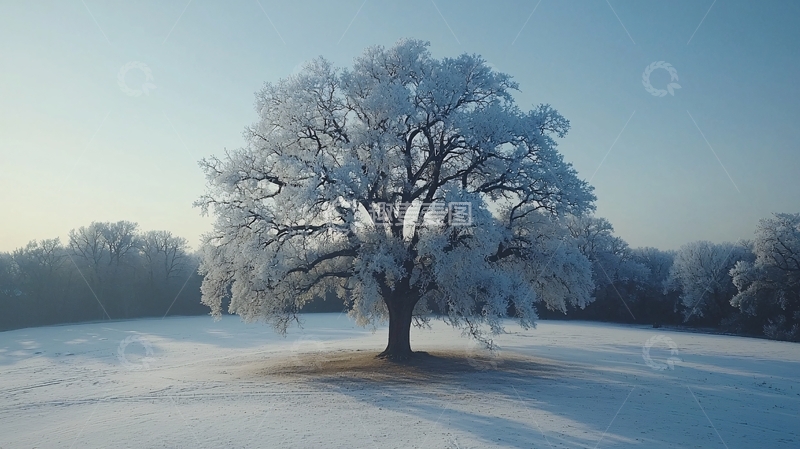 高清大图下载【趣麦麦图】冬日雪景树木
