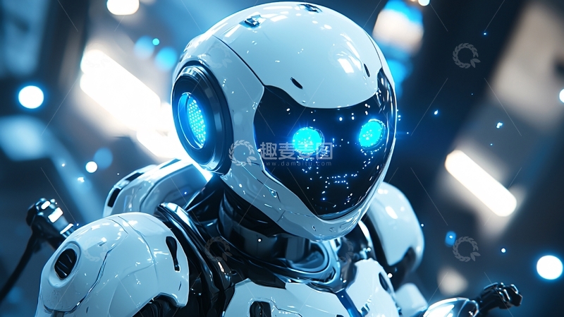 高清大图下载【趣麦麦图】未来科技感机器人