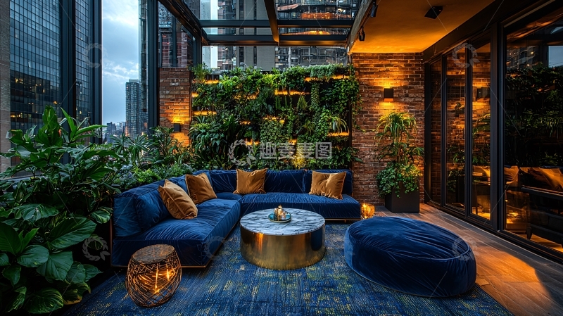 高清大图下载【趣麦麦图】都市绿洲露台
