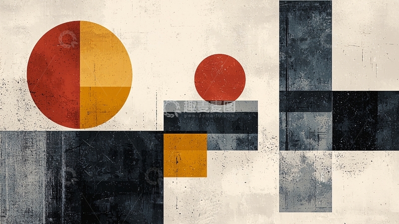 高清大图下载【趣麦麦图】抽象几何画