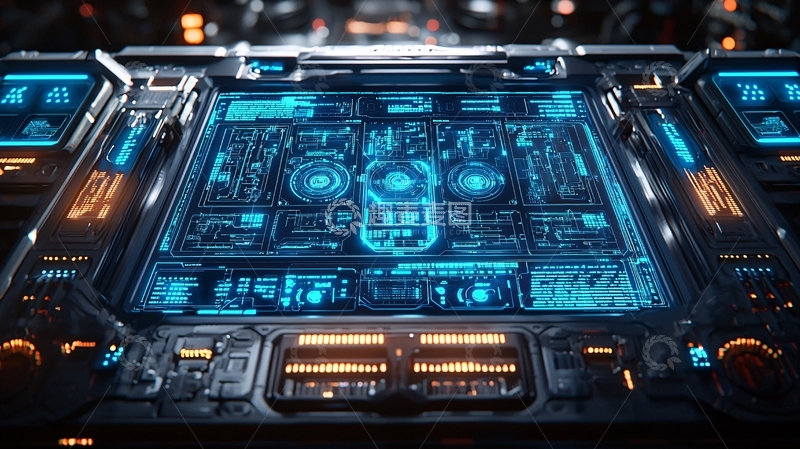 高清大图下载【趣麦麦图】未来科技控制面板